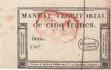 France 5 francs 5 Francs - Mandat Territorial - 28 Ventose de l'an 4 - Série 1907 - Cachet Rouge -