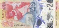 Iles des Caraïbes  2 Dollars - Sir IVA VIV RICHARDS - Polymer - 2023 - Série AD NEUF