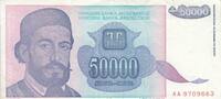 Yougoslavie 50000 dinara 50000 dinara - Petar II - Prince de Monténégro - 1993 -