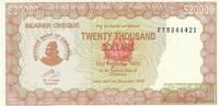Zimbabwe 31/12/2003 20000 Dollars - Chiremba - Fleur - 2003 NEUF