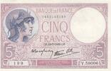 France 5 francs 5 Francs - Violet - 13-07-1939 - Série V.58006 -