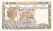 France 500 francs 500 Francs - La Paix - 01-10-1942 - Série L.6964 -