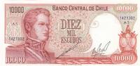 Chili 1976 10000 Escudos - OHiggins - Bataille de Rancagua - 1967 - Série A5 NEUF