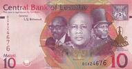 Lesotho 10 maloti 10 Maloti - Moshoeshoe II, Letsie III et Moshoeshoe I - 2021 - Série BG -