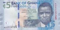 Ghana 5 cedis 5 Cedis, 60 années de la banque centrale de Ghana - 2017 - Série AG -
