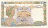 France 500 francs 500 Francs - La Paix - 01-10-1942 - Série U.6964 -