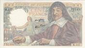 France 100 francs 100 Francs - Descartes - 12-10-1944 - Série K.117 -