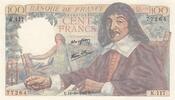 France 100 francs 100 Francs - Descartes - 12-10-1944 - Série K.117 -