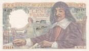 France 100 francs 100 Francs - Descartes - 12-10-1944 - Série K.117 -