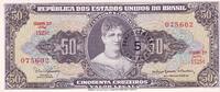 Brésil 5 centavos 5 Centavos sur 50 Cruzeiros Princesse Isabelle - Justice - Estampa 2 A Série 1525 A - 1967 -