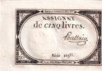 France 5 livres 5 Livres - 10 Brumaire An II (31.10.1793) - Sign. Poullain - Série 22355 -