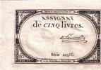 France 5 livres 5 Livres - 10 Brumaire An II (31.10.1793) - Sign. Feuillade - Série 22355 -