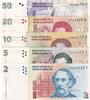 Argentine pesos Set 2, 5, 10, 20, 50 Pesos - 2012-2016 -