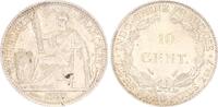 Indo-Chine Fr. 10 cent 10 Centimes République assise 1937 - Argent -