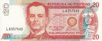 Philippines 20 piso 2009 20 Piso - Manuel L. Quezon - 2009 - S&eacute;rie LA I ... 2,00 EUR  + 7,00 EUR frais d'envoi