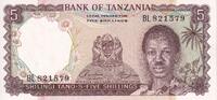 Tanzanie 5 shillings 1966 5 Shillings - Julius Nyerere - 1966 I / ST 15,00 EUR  + 7,00 EUR frais d'envoi