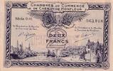 France 2 francs 2 Francs - Chambres de Commerce de Caen et de Honfleur - 1915-1920 - Série 0.01 -