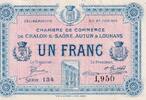 France 1 franc 1 Franc - Chambre de Commerce de Chalon-sur-Saône, Autun & Louhans 1916 - Série 134 -