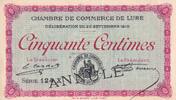 France 50 centimes 1915 50 Centimes - Chambre de Commerce de Lure - 25-0... 30,00 EUR  + 7,00 EUR frais d'envoi