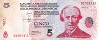 Argentine 5 pesos 2001 5 Pesos - LECOP - S&eacute;rie A - Juan Bautista Alberdi... 3,50 EUR  + 7,00 EUR frais d'envoi