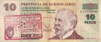Argentine 10 pesos 2002 10 Pesos Patac&oacute;n - Bon du tr&eacute;sor Buenos Aires - ... 3,00 EUR  + 7,00 EUR frais d'envoi