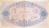 France 500 francs 500 Francs Rose et Bleu - 27-02-1928- Série O.1081 -
