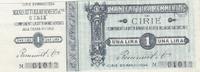 Italie 1 lira 1 Lira, Manufacture Cirié - 1894 - Bon fiduciaire -