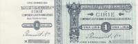 Italie 1 lira 1 Lira, Manufacture Cirié - 1894 - Bon fiduciaire - non émis -