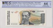 Argentine 50000 australes 50000 Australes , L Saenz Pena - 1989 - Spécimen - PCGS 64 OPQ -