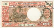 Nouvelles Hébrides 1000 francs 1000 Francs Tahitienne - ND 1975 - Spécimen -