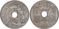 Espagne 50 centimos 50 centimos - Armoiries, Ancre -1949(51) -