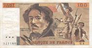 France 100 francs 100 Francs Delacroix - 1978 Série U.4 - Hachuré - TTB -