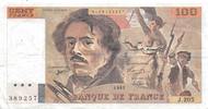 France 100 francs 100 Francs Delacroix - 1991 Série J.205-389257 - TTB -