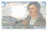 France 5 francs 5 Francs Berger - 23-12-1943 - Série P.116 - NEUF -