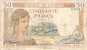 France 50 francs 50 Francs Cérès - 29-08-1935 - Série R.2709 - TB -
