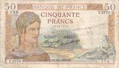 France 50 francs 50 Francs Cérès - 29-08-1935 - Série Y.2770 - TB -