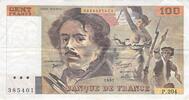 France 100 francs 100 Francs Delacroix - 1991 Série P.204 - TB+ -