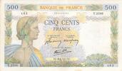 France 500 francs 500 Francs La Paix - 28-08-1941 Série X.3596 - TTB -