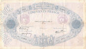 France 500 francs 500 Francs Rose et Bleu - 05-10-1939 Série Q.3637 - TB -