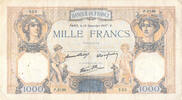 France 1000 francs 1000 Francs Cérès et Mercure - 16-12-1937 - Série P.3130 - PTTB -