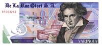 Suisse 1 douzain 1 Varinota, Echantillon De la Rue Giori - Beethoven - Numéro de série en rouge -