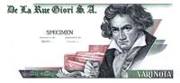 Suisse 1 douzain 1 Varinota, Echantillon De la Rue Giori - Beethoven - Uniface Blanc -