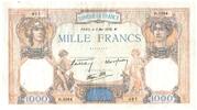 France 1000 francs 1000 Francs Cérès et Mercure - 05-05-1938 Série D.3264 - TTB -