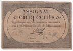 France 500 livres 500 Livres 20 Pluviose An II (8.2.1794) - Sign. Mala -