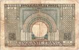 Maroc 50 francs 50 Francs 28-10-1947 TB- Série U.2316 - P.21 -
