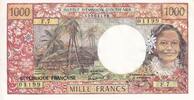 Tahiti 1000 francs 1000 Francs Tahitienne - Hibiscus - 1985 - F.7 - PNEUF - P.27d -