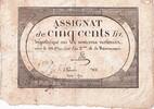 France 500 livres 500 Livres - 20 Pluviose An II (8.2.1794) - TB+ - Sign. Lehu -
