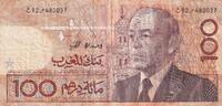 Maroc 100 dirhams 100 Dirhams - Hassan II - 1987 - TB - P.65a -