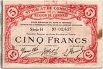 France 5 francs 5 Francs Cambrai Commune - 1916 -