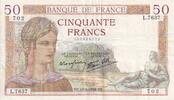 France 50 francs 50 Francs - Cérès - 17-02-1938 - Série L.7637 - TTB+ - F.18.09 -